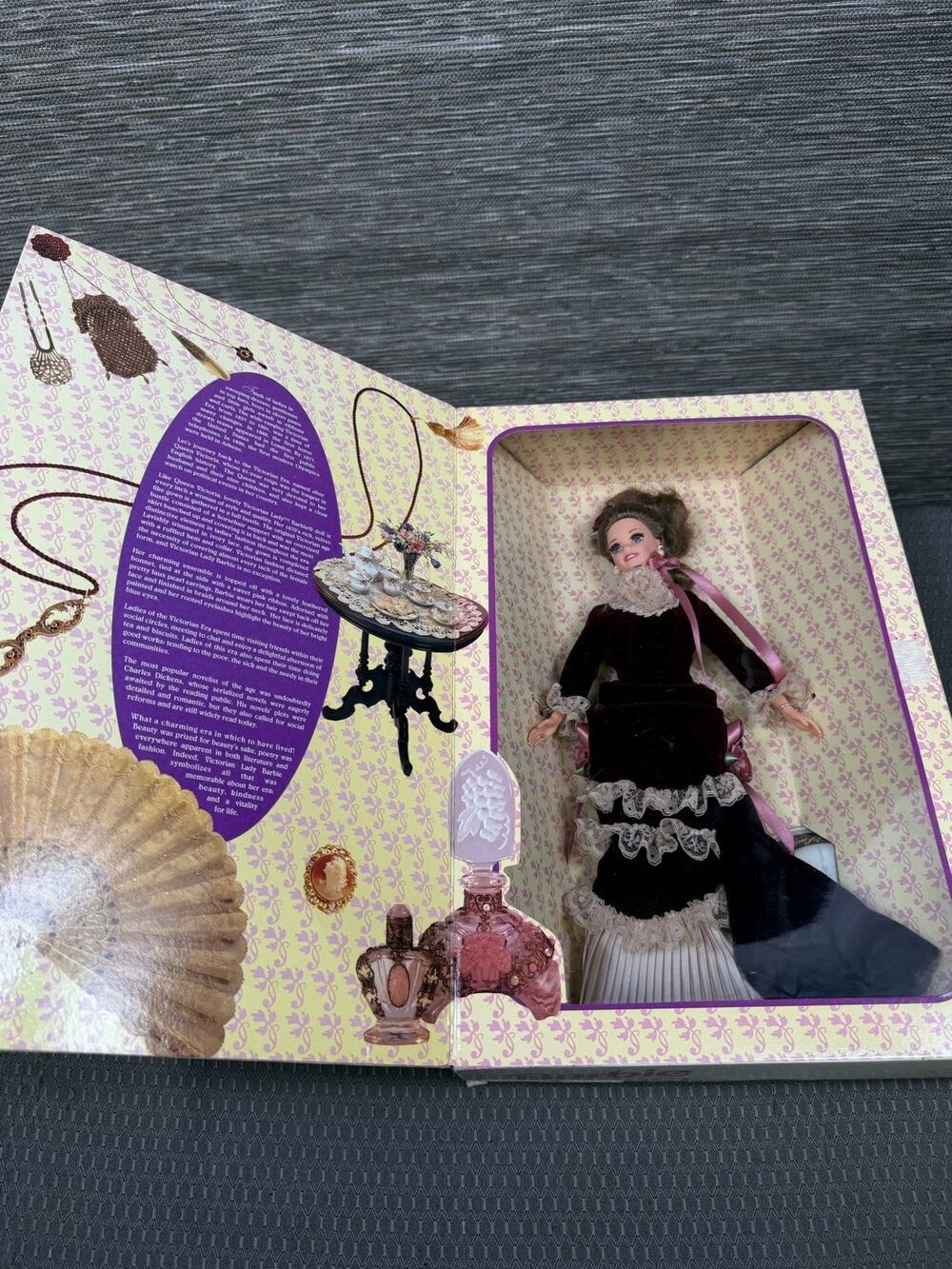 Vintage Barbie 12in Victorian Lady Great Eras Doll 1995 Collector In Box Mattel